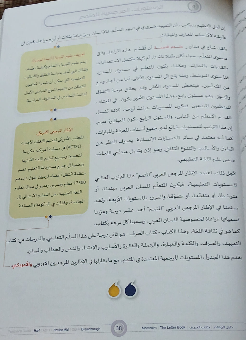 Teacher Guide - Harf Book - Children - دليل المعلم - كتاب  الحرف - أطفال