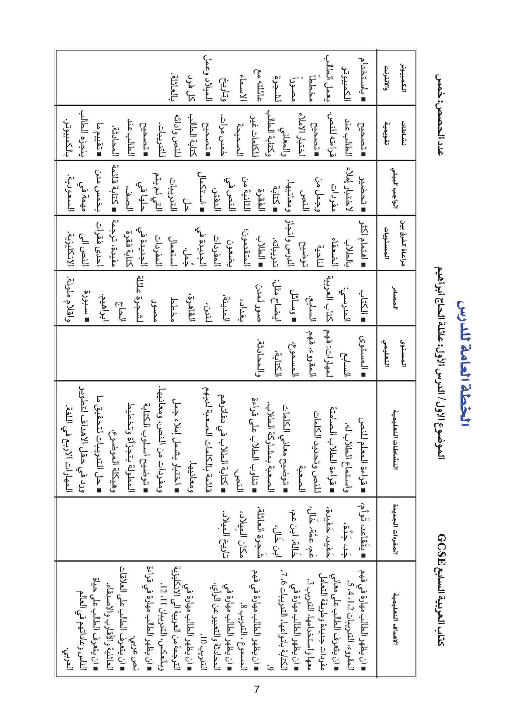 Arabic Book 7 (Text & Exercise Book)
