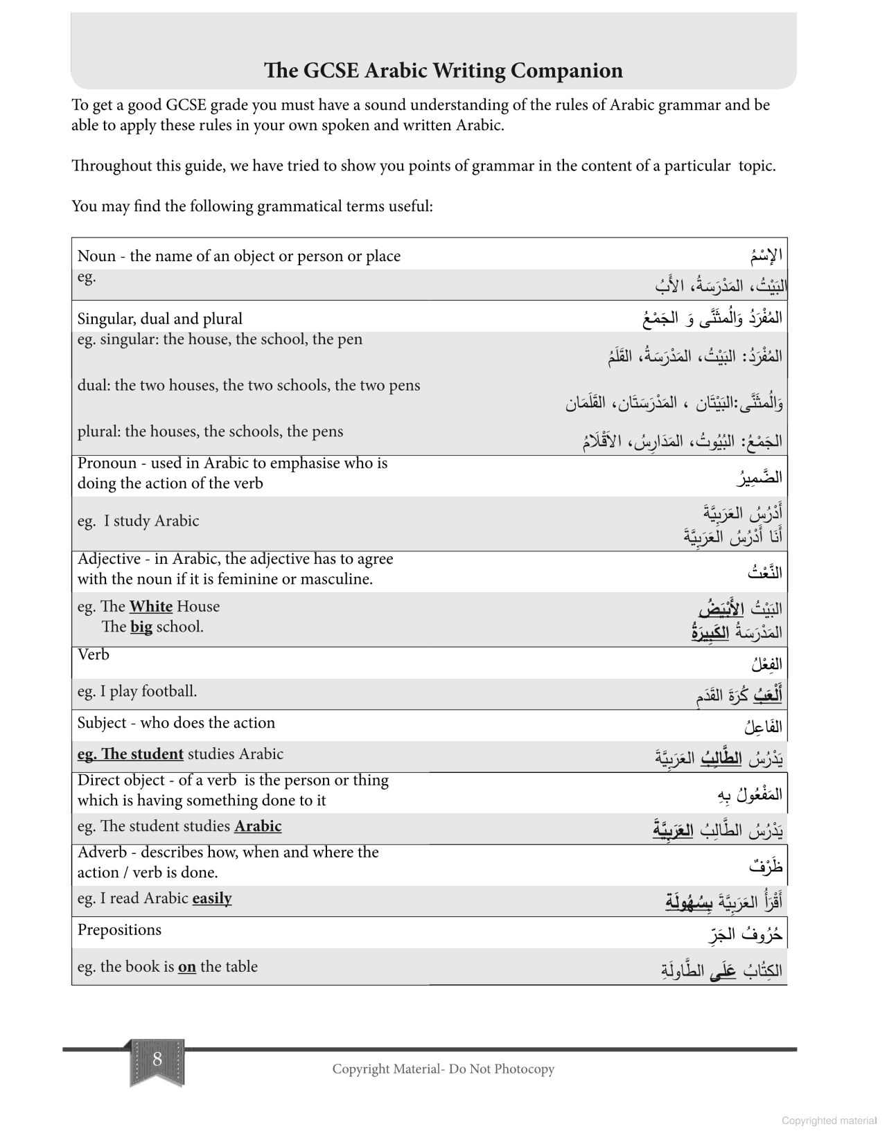 The GCSE Arabic Writing Companion - Chawki Nacef