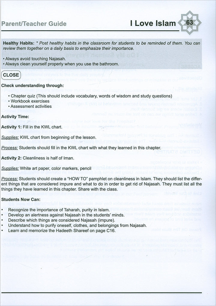I Love Islam Teacher/Parent Guide: Level 4