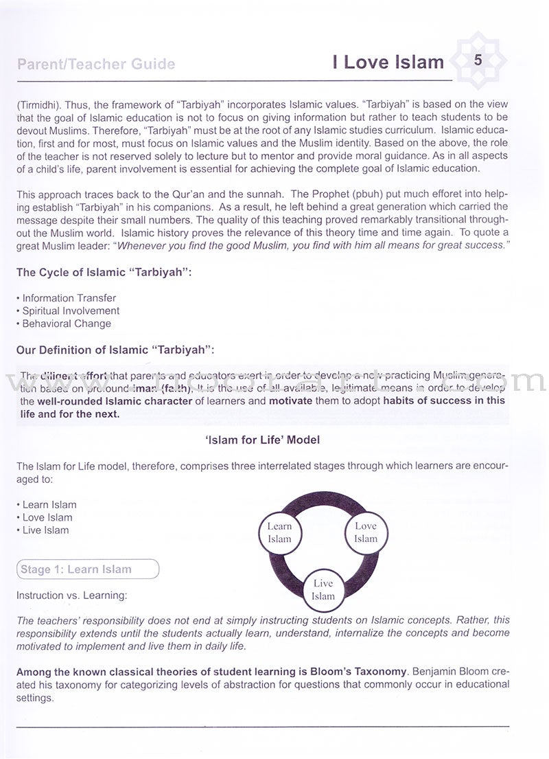 I Love Islam Teacher/Parent Guide: Level 4 (International/Weekend Edition)