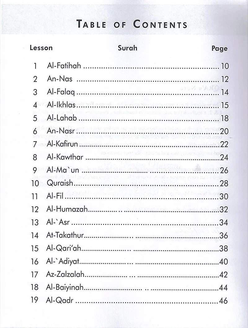 Juz' Amma For The Classroom: Workbook