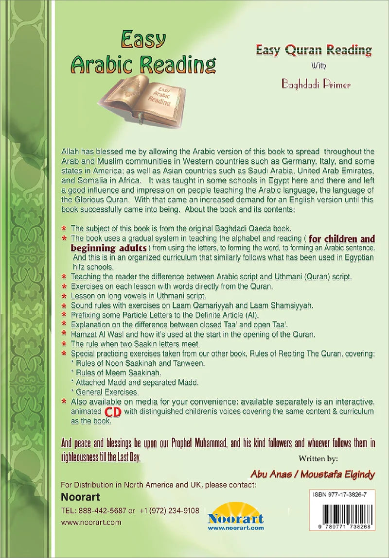Easy Quran Reading with Baghdadi Primer (With English Guidelines)