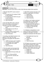 Learning Islam Worksheets: Level 2 (7th Grade)
