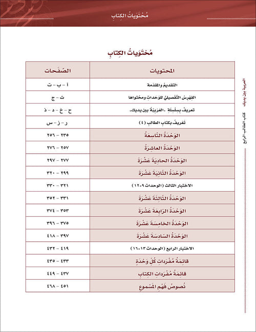 Arabic Between Your Hands Textbook: Level 4, Part 2 (With Online Audio Content) العربية بين يديك كتاب الطالب