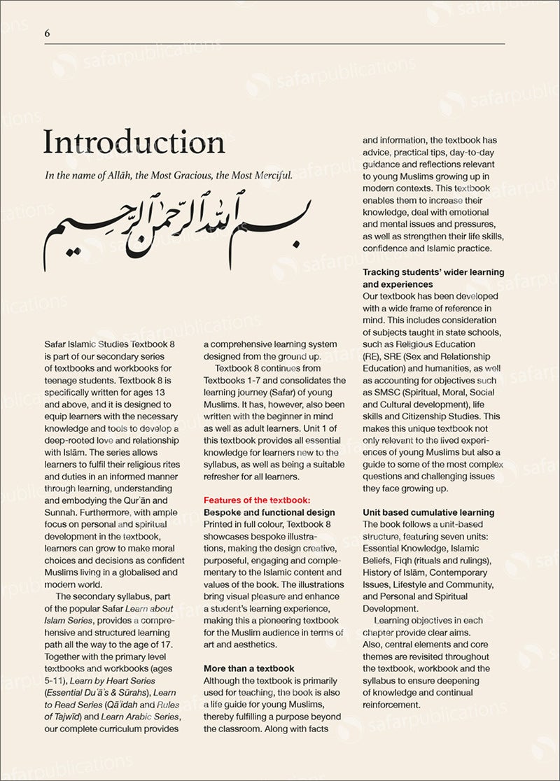 Safar Islamic Studies Textbook: Level 8