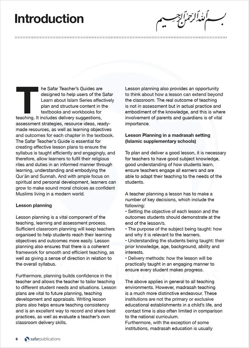 Safar Teacher's Guide for Islamic Studies: Level 7