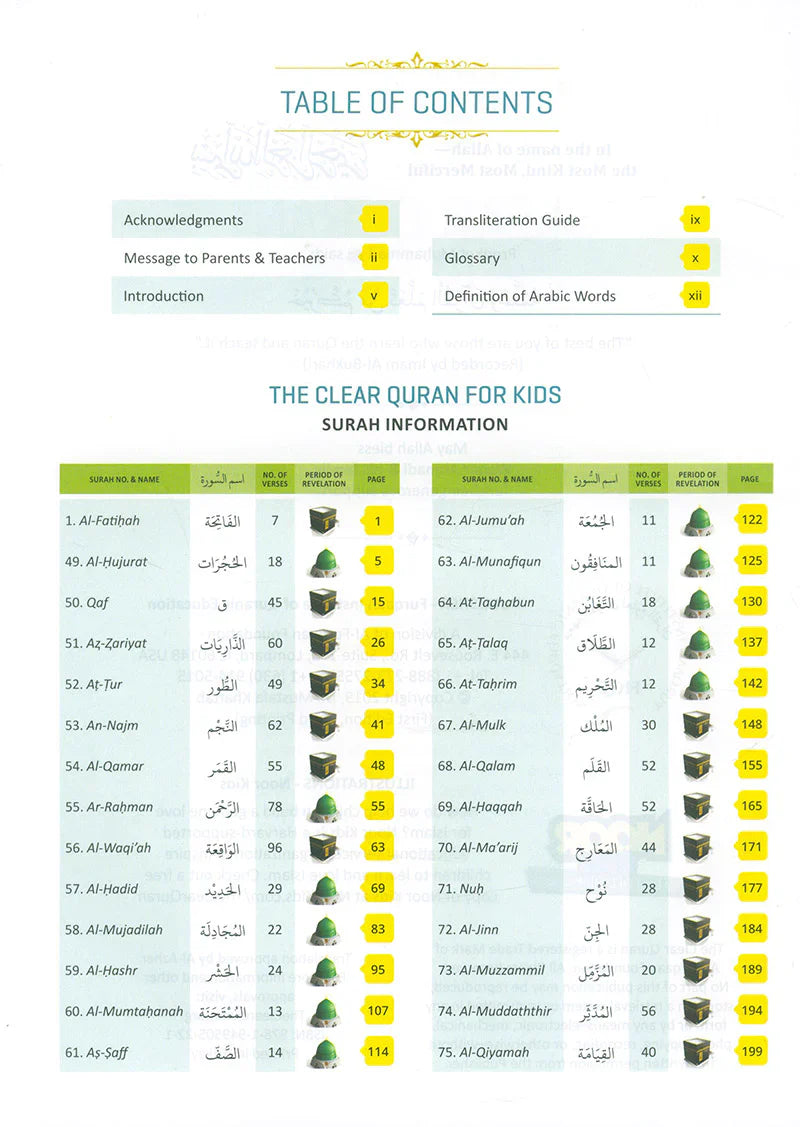 The Clear Quran Tafsir For Kids - Volume 4 - Surah 1, And 49-114 | Hardcover