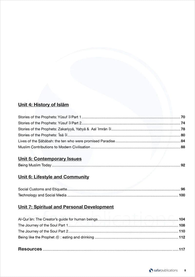 Safar Teacher's Guide for Islamic Studies: Level 7