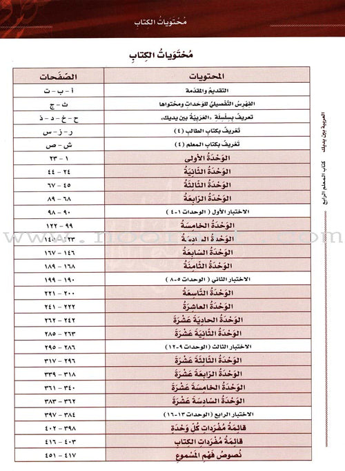 Arabic Between Your Hands Teacher Book: Level 4 العربية بين يديك كتاب المعلم