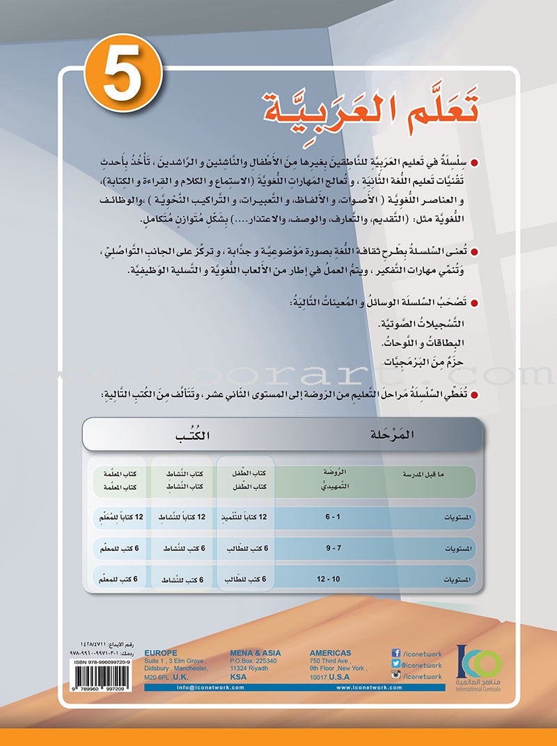 ICO Learn Arabic Textbook: Level 5 (Combined Edition, with Access Code) تعلم العربية  - مدمج