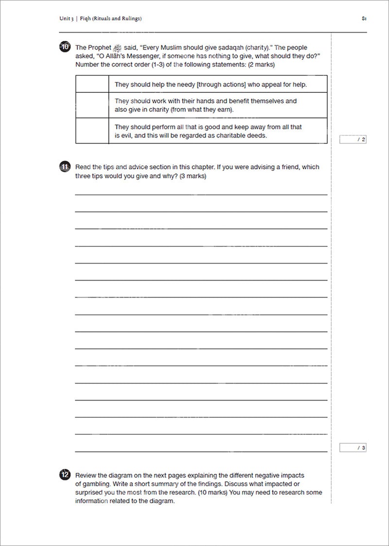 Safar Islamic Studies Workbook: Level 8