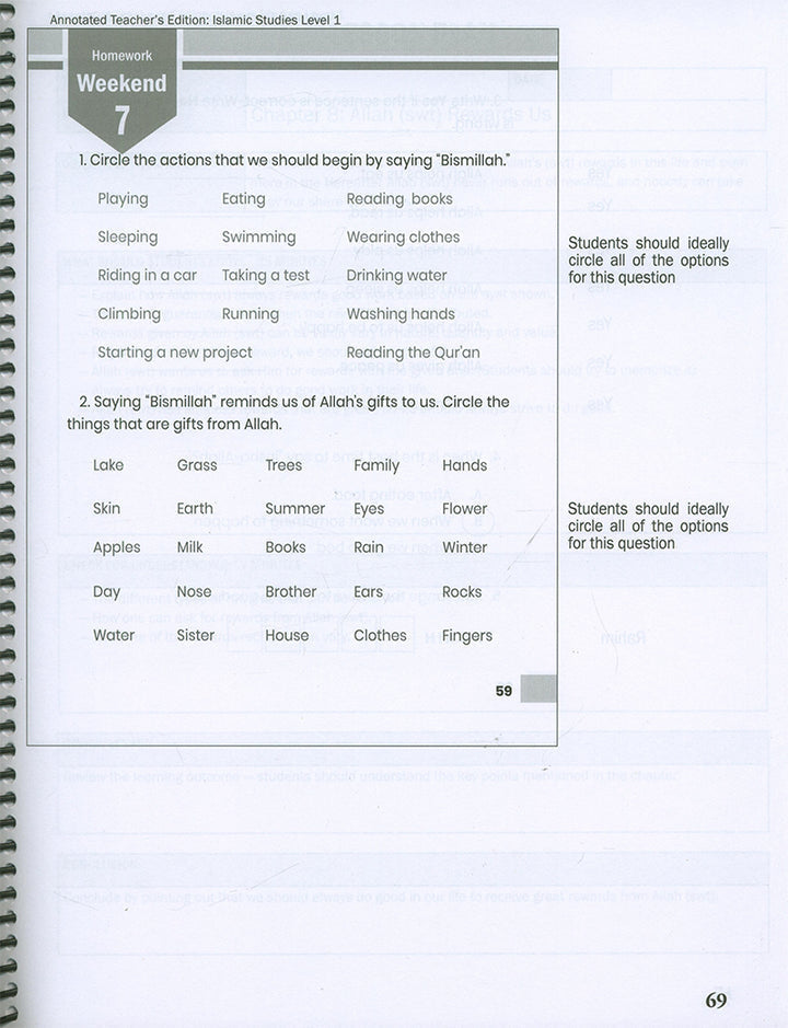Weekend Learning Islamic Studies Teacher's Manual: Level 1 (New Edition)