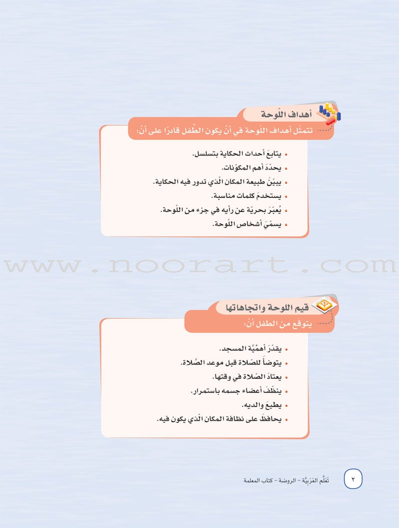 ICO Learn Arabic Teacher's Guide: KG 1 Level (4-5 Years) تعلم العربية