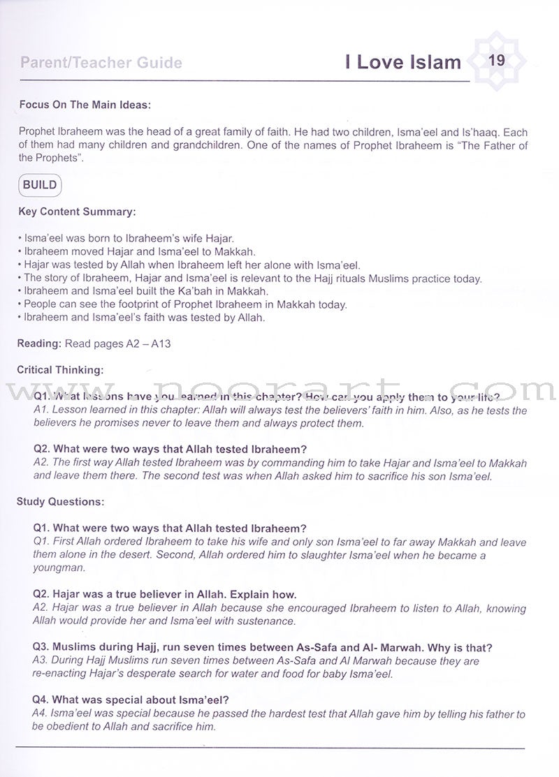 I Love Islam Teacher/Parent Guide: Level 4 (International/Weekend Edition)