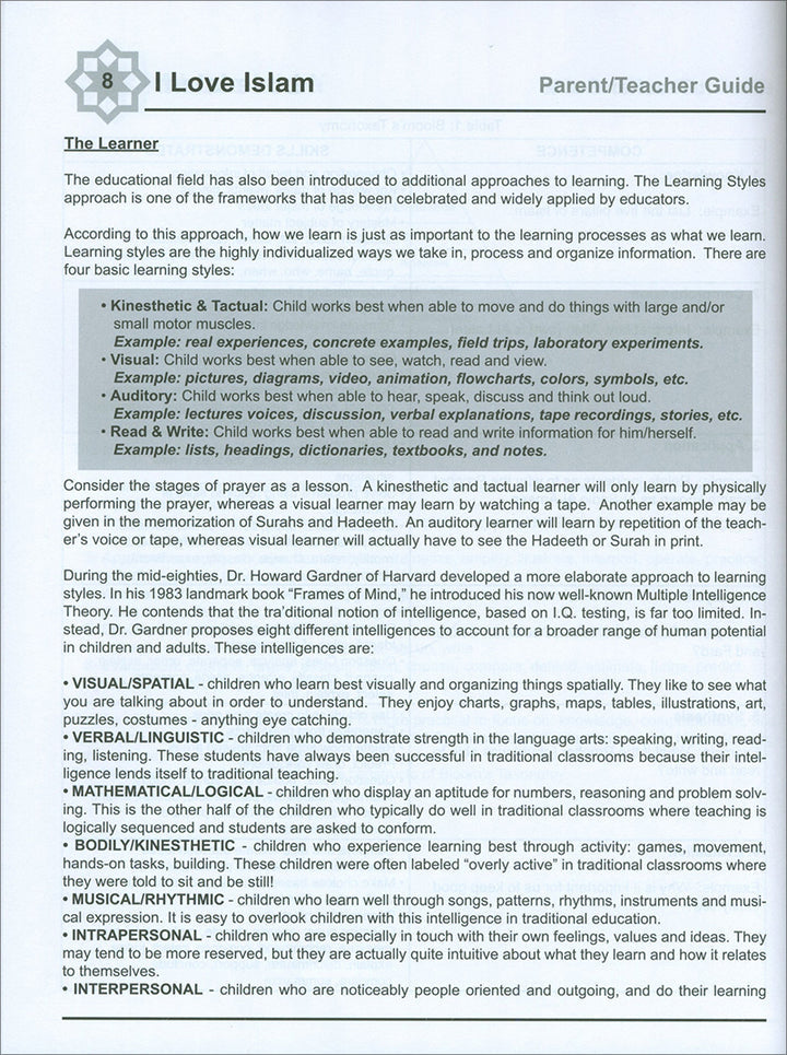 I Love Islam Teacher/Parent Guide: Level 5 (International/Weekend Edition)