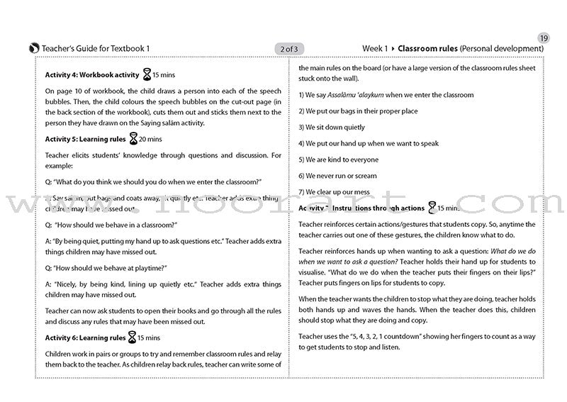 Safar Teacher's Guide for Islamic Studies: Level 1