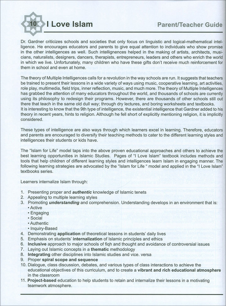 I Love Islam Teacher/Parent Guide: Level 5 (International/Weekend Edition)
