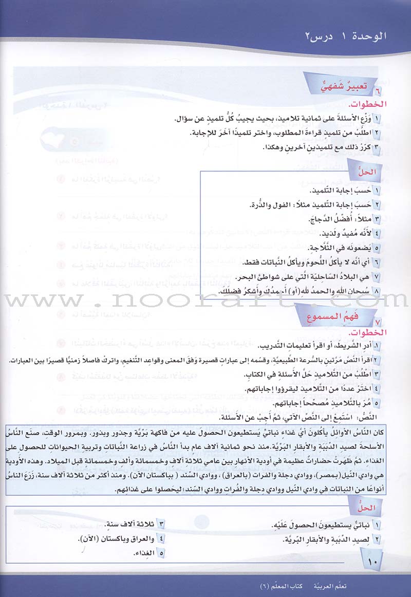 ICO Learn Arabic Teacher's Manual: Level 6, Part 1