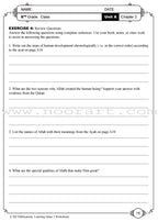 Learning Islam Worksheets: Level 1 (6th Grade)