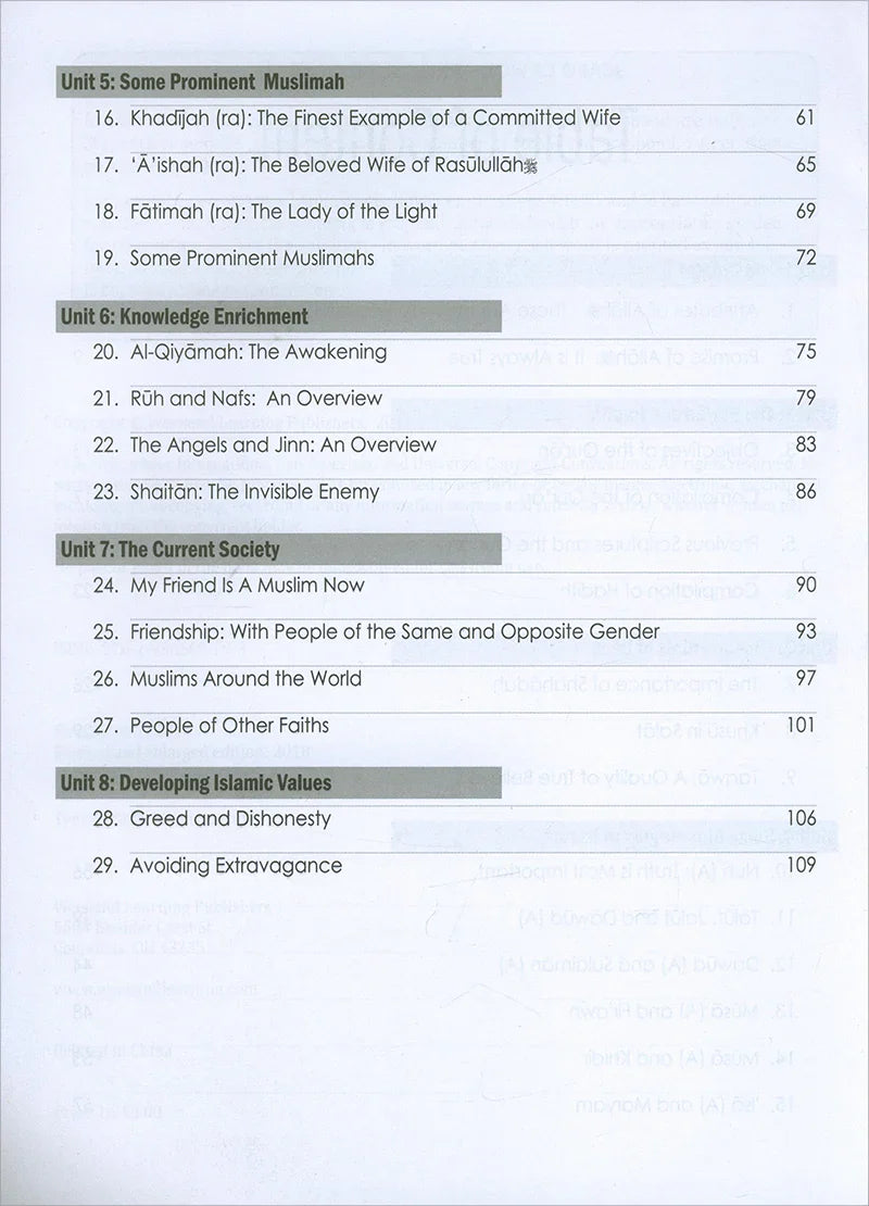 Weekend Learning Islamic Studies Workbook: Level 6 (Revised and Enlarged Edition)