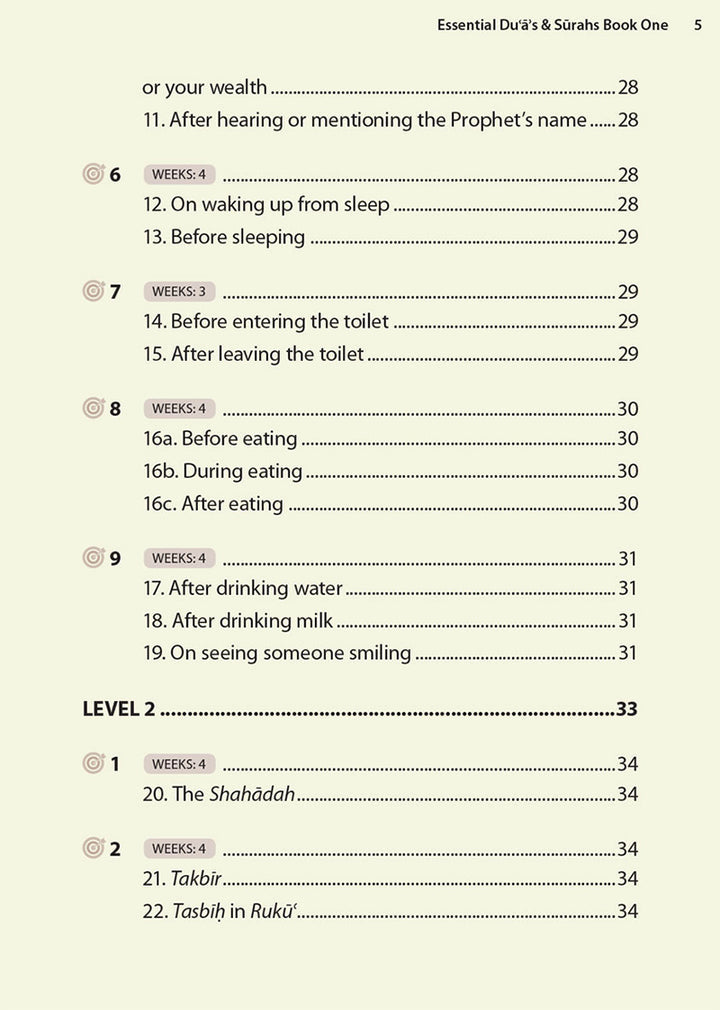 Essential Du'a's & Surahs: Book 1 (Madinah script)